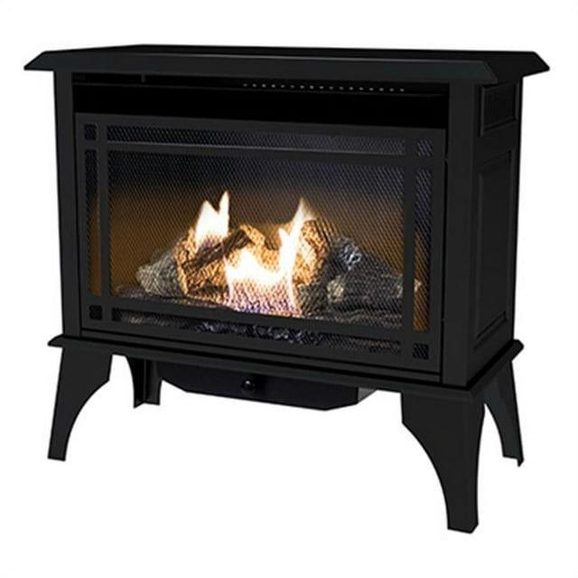Comfort Glow Comfort Glow 30,000 BTU Ventless Gas Stove The Monterey, Dual Fuel (LP/NG), Concealed Controls, Adjustable Thermostat, Realistic Oak Log Set, Heats 1,250 Sq Ft- Gas Stove for Indoor Use
