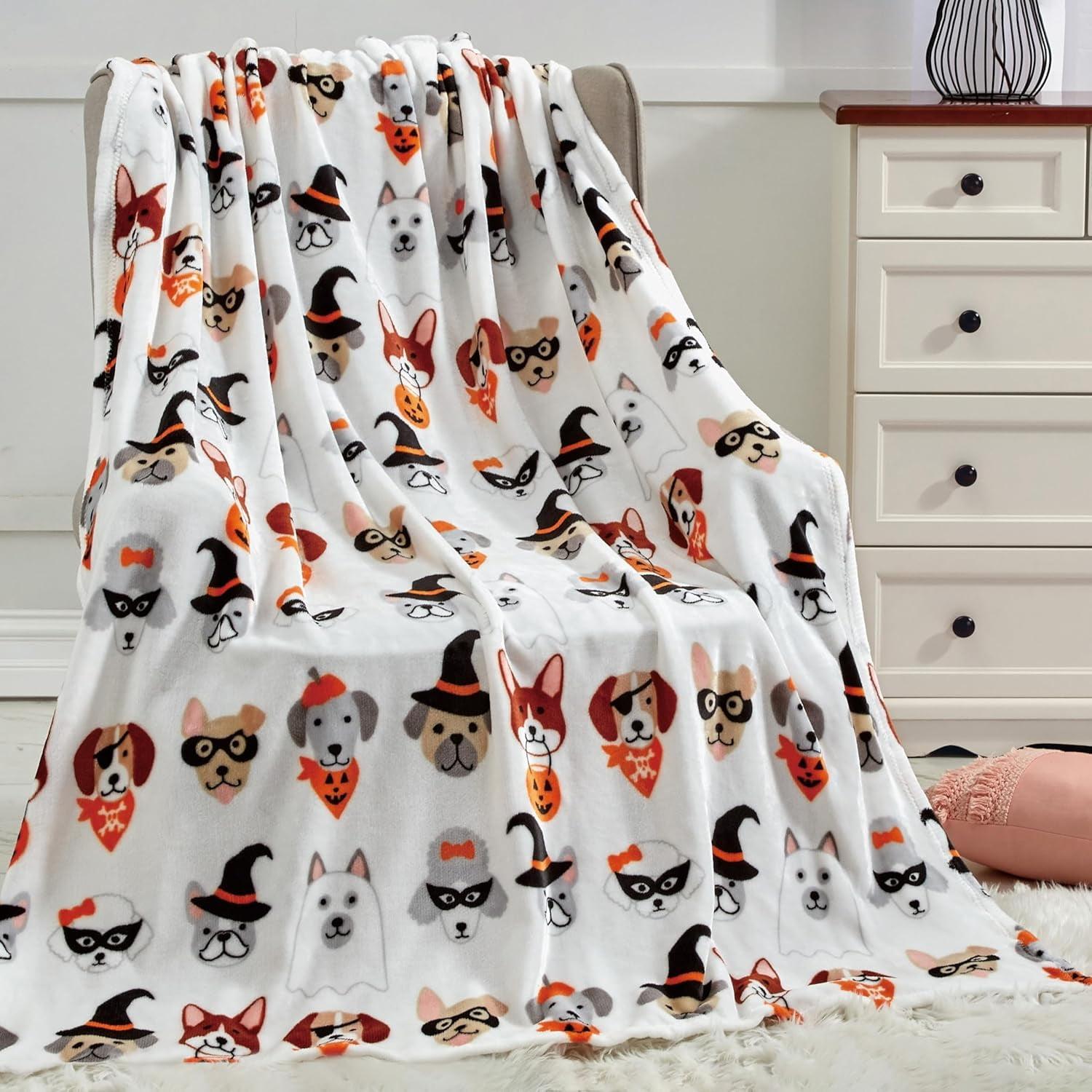 Comfort Lightweight Throw Blanket- Halloween Themed, Soft, Cozy and Plush- Perfect for Lounging This Spooky Season