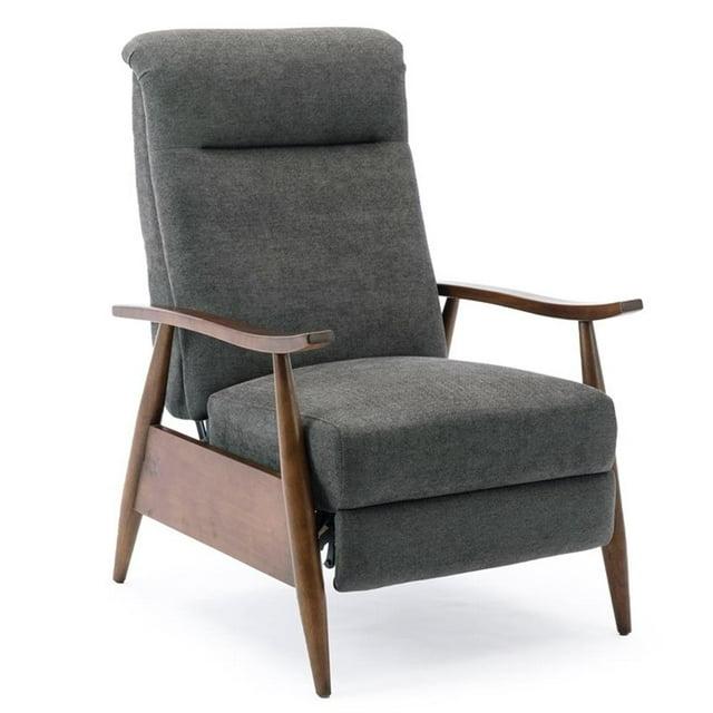 Comfort Pointe Soren Press-Back Recliner Charcoal: Upholstered Polyester, Wood Frame, Foam Fill, Spot Clean