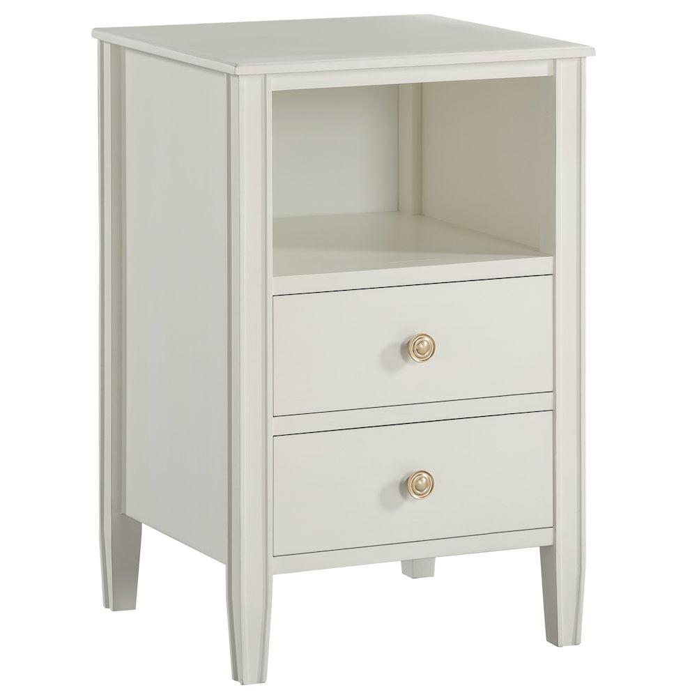 Winsley Off-White MDF 2-Drawer Storage Nightstand