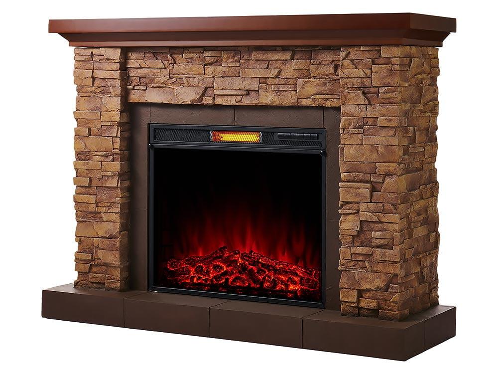 Comfort Smart Stackstone Electric Fireplace Mantel Package