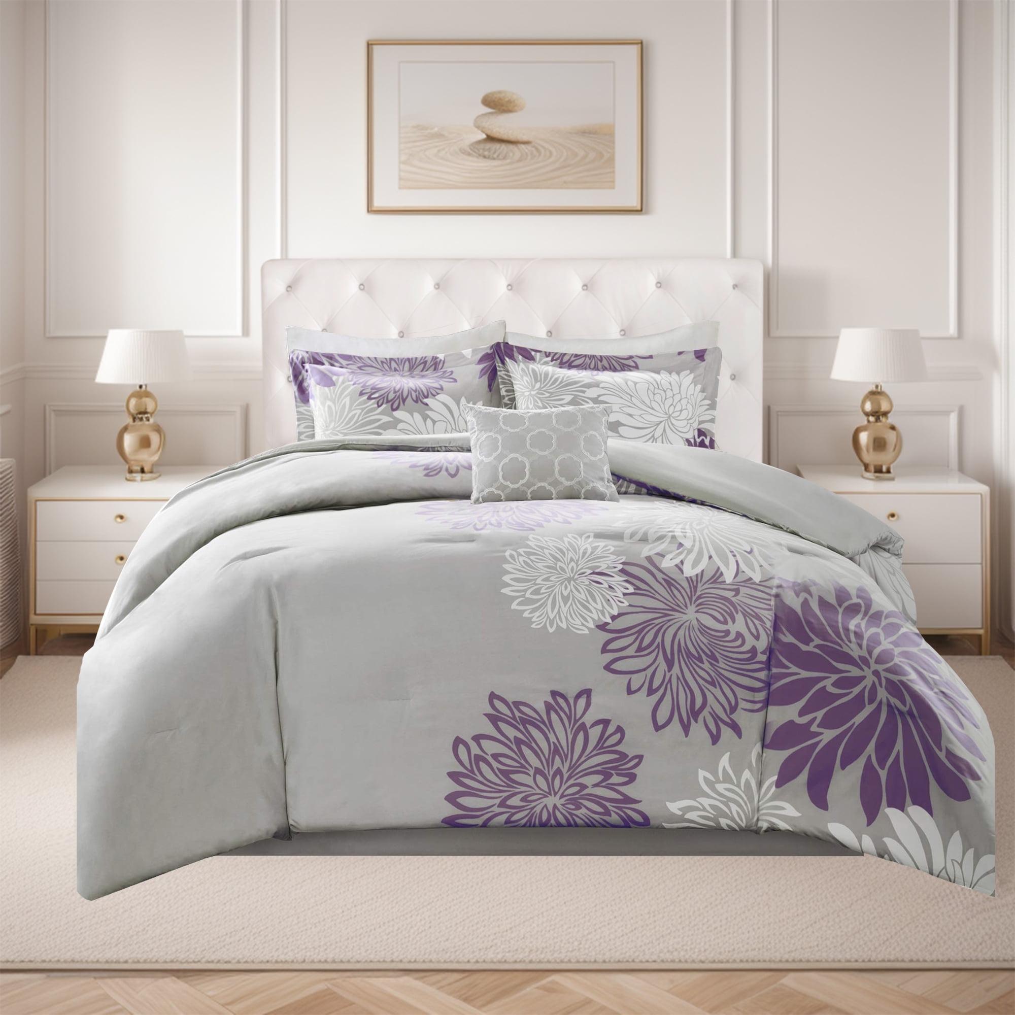 Madison Park Essentials Maible Floral Comforter Set with Cotton Bed Sheets