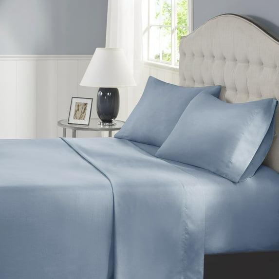 Comfort Spaces Microfiber Coolmax 4-Piece Blue Sheet Set, King