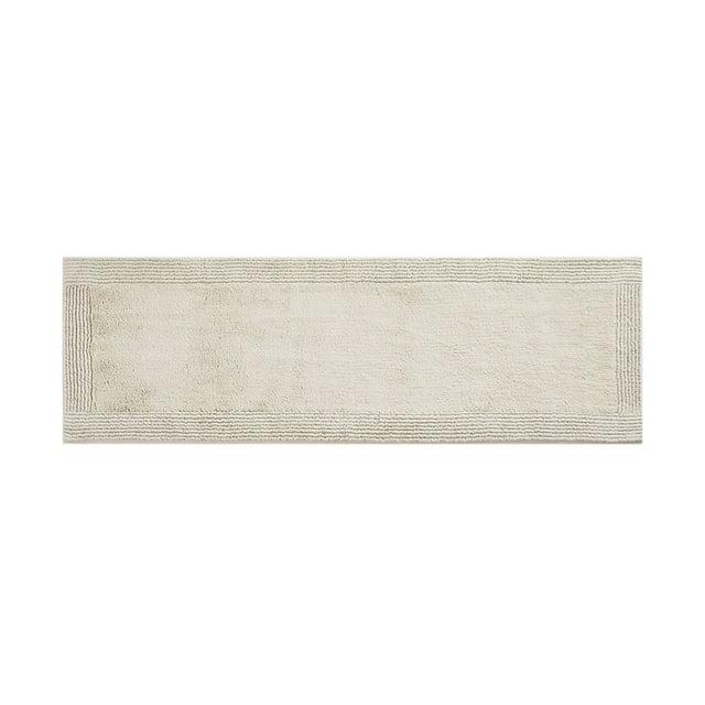 Madison Park 24"x72" Splendor Cotton Tufted Reversible Bath Rug Tan: Machine Washable, OEKO-TEX Certified