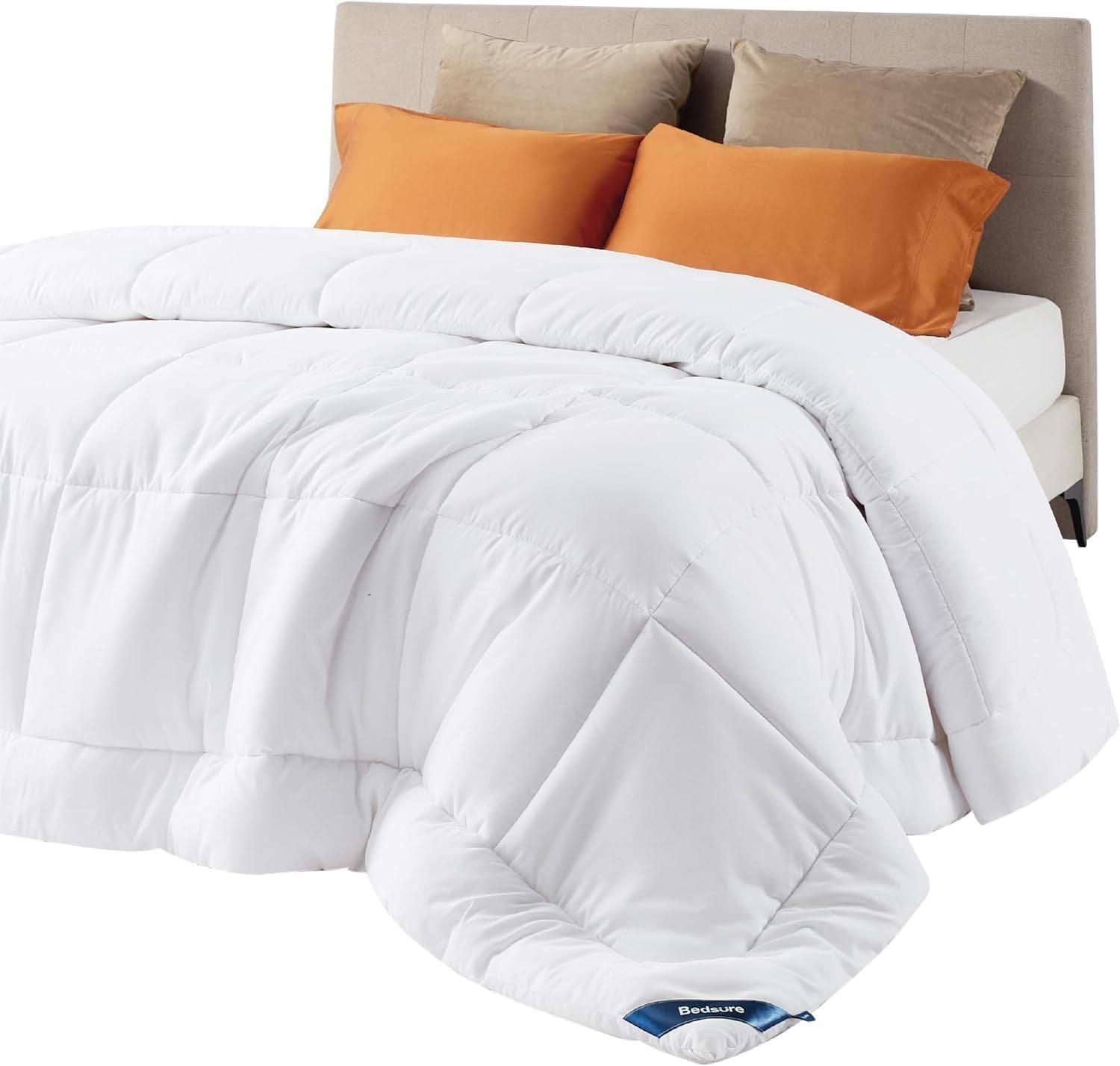 Comforter Duvet Insert Quilted Down Alternative Comforters California King Size White - Bedsure