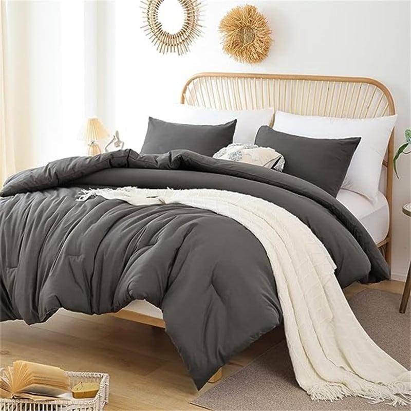 Comforter Set Charcoal Gray - 3 Piece - Full