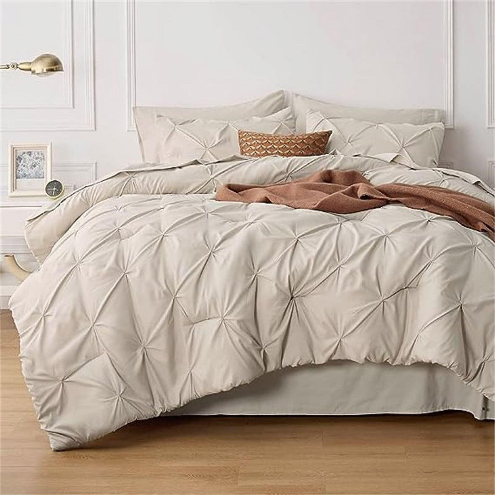 Comforter Set Queen Beige - Queen - 7 Piece