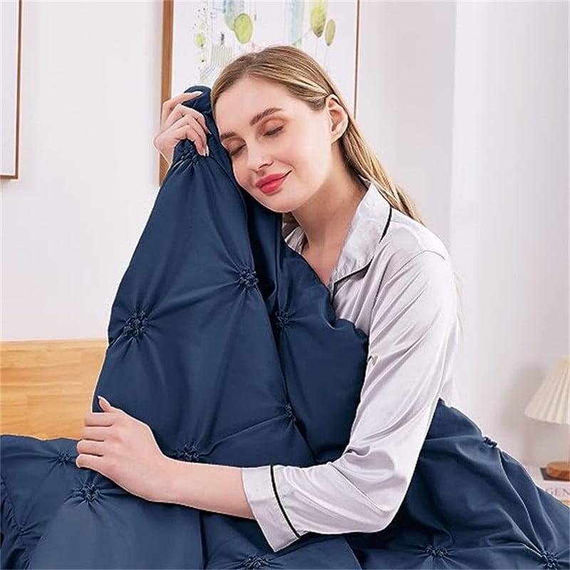 Navy Blue Full Microfiber Bed in a Bag Set