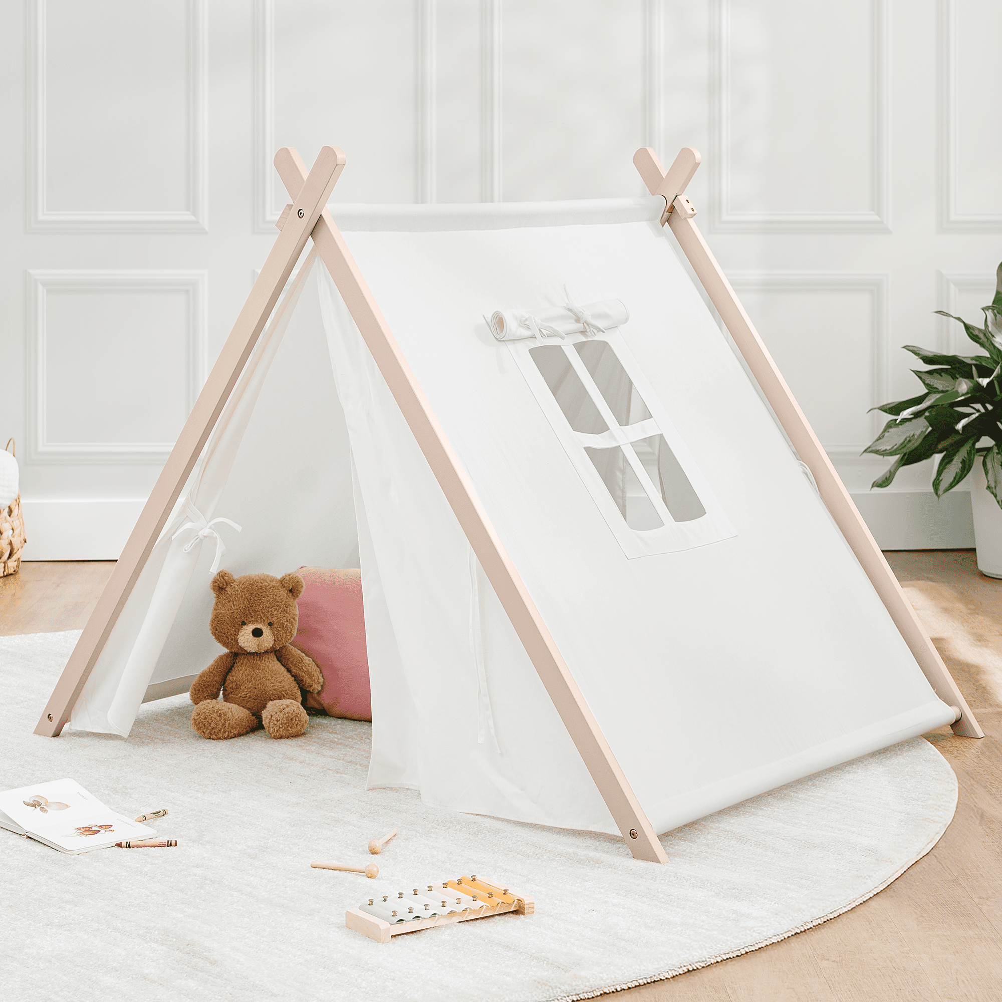 Comfy Cubs Kids Play Tent - Spacious & Stylish Kids Tent Made with 100% Breathable Cotton Canvas  By Comfy Cubs
