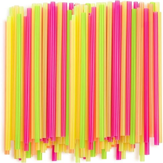 Comfy Package Wide Straws for Drinking & Smoothies [100 Pack] Assorted Colors