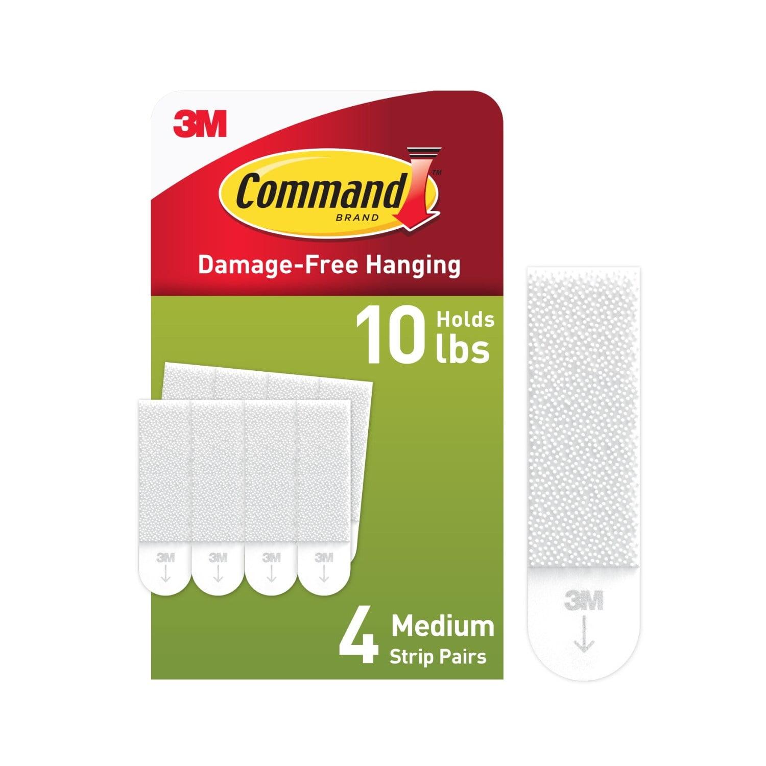 Command Medium Picture Hanging Strips White: Adhesive Wall Mounting for Art & Stationery