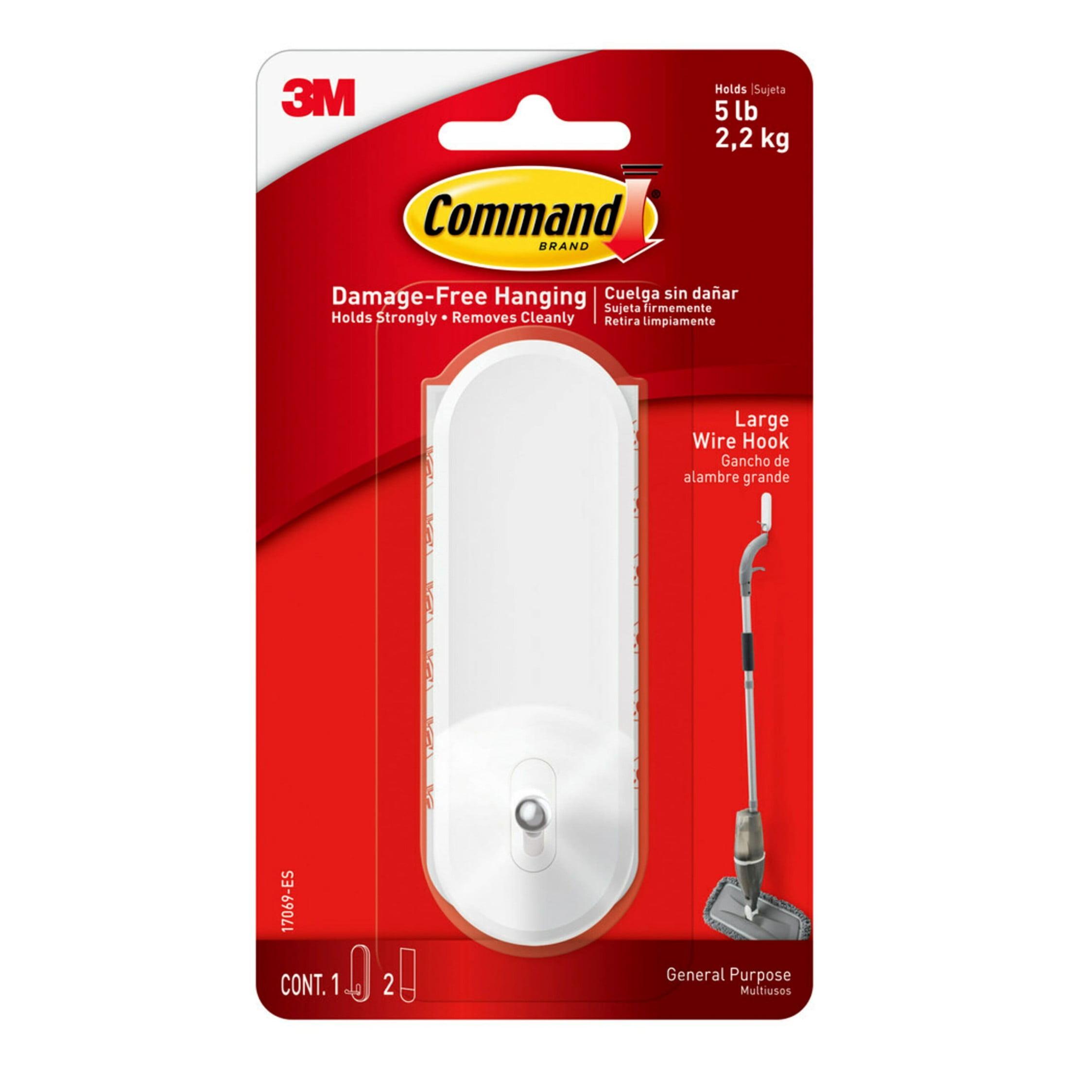 Command Large Sized Wire Decorative Hook White