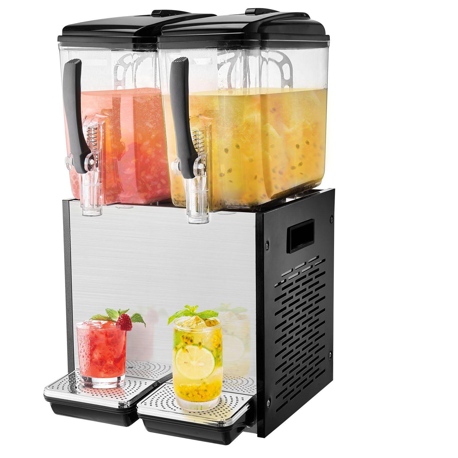 VEVOR Commercial Beverage Dispenser 12L x 2 Tanks Cold Juice Ice Drink Dispenser