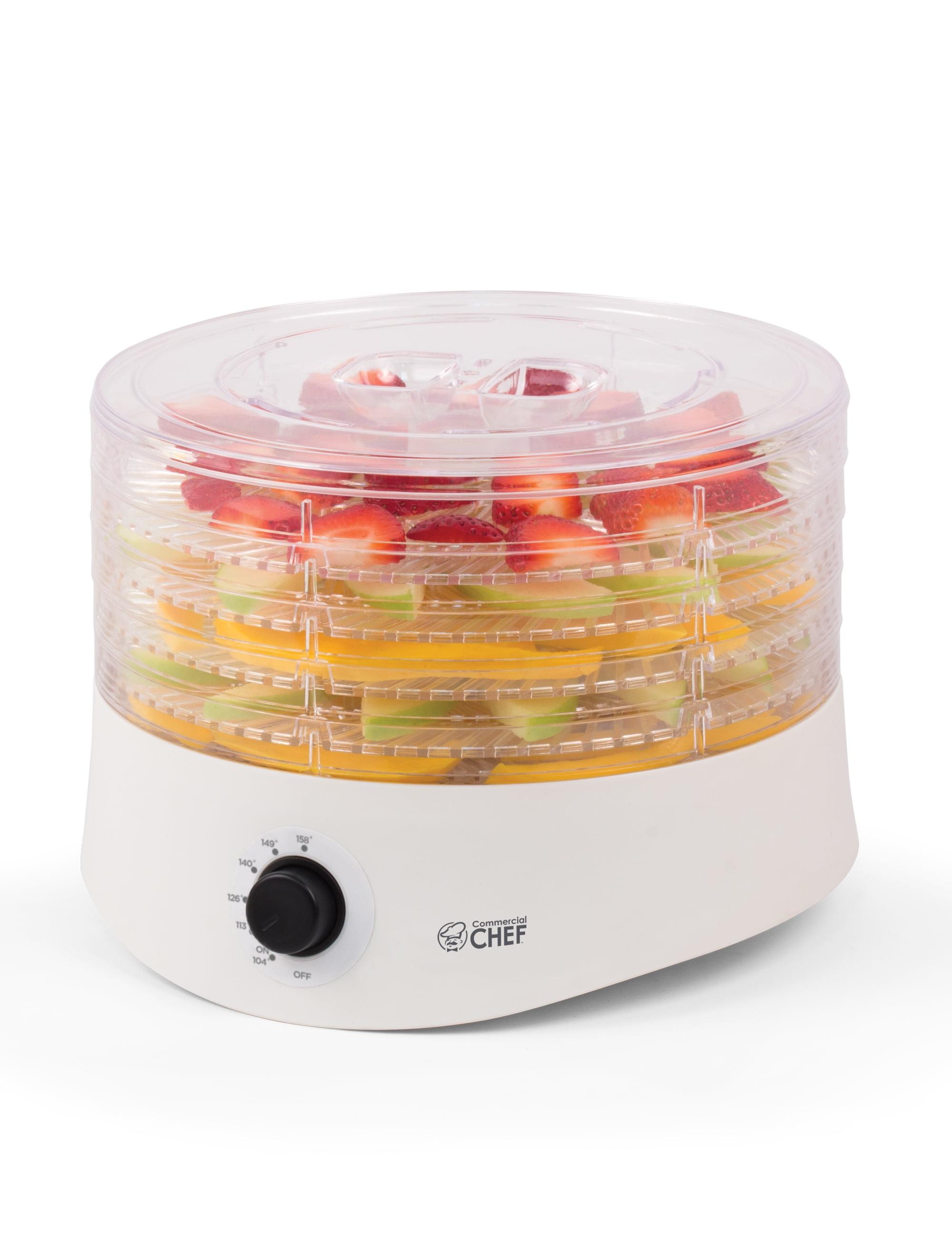 Commercial Chef Commercial Chef Food Dehydrator, Dehydrator Machine for Dehydrated Foods with 5 Drying Tray, White