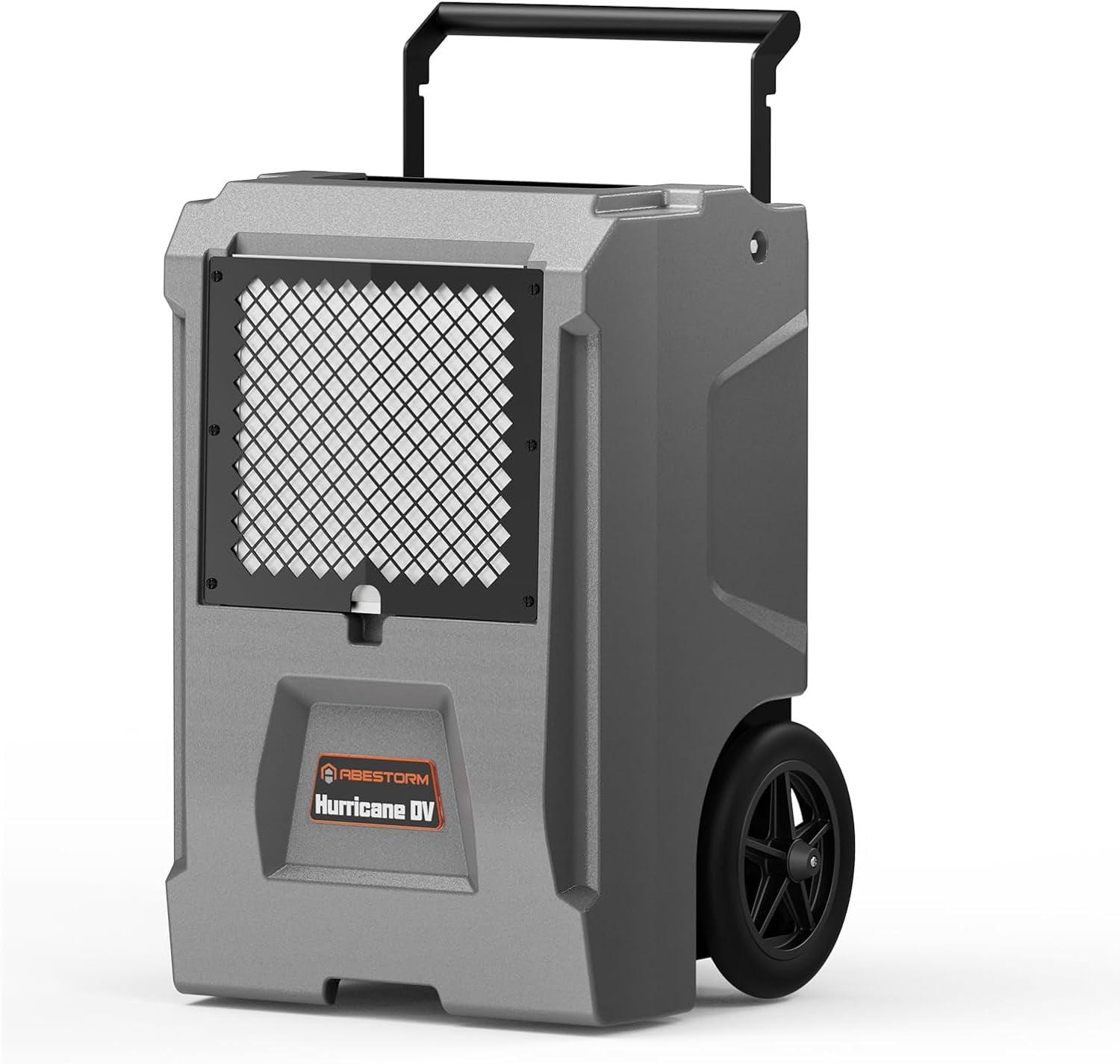 Gray Commercial Dehumidifier with Pump and Drain Hose for 1300 Sq. Ft.