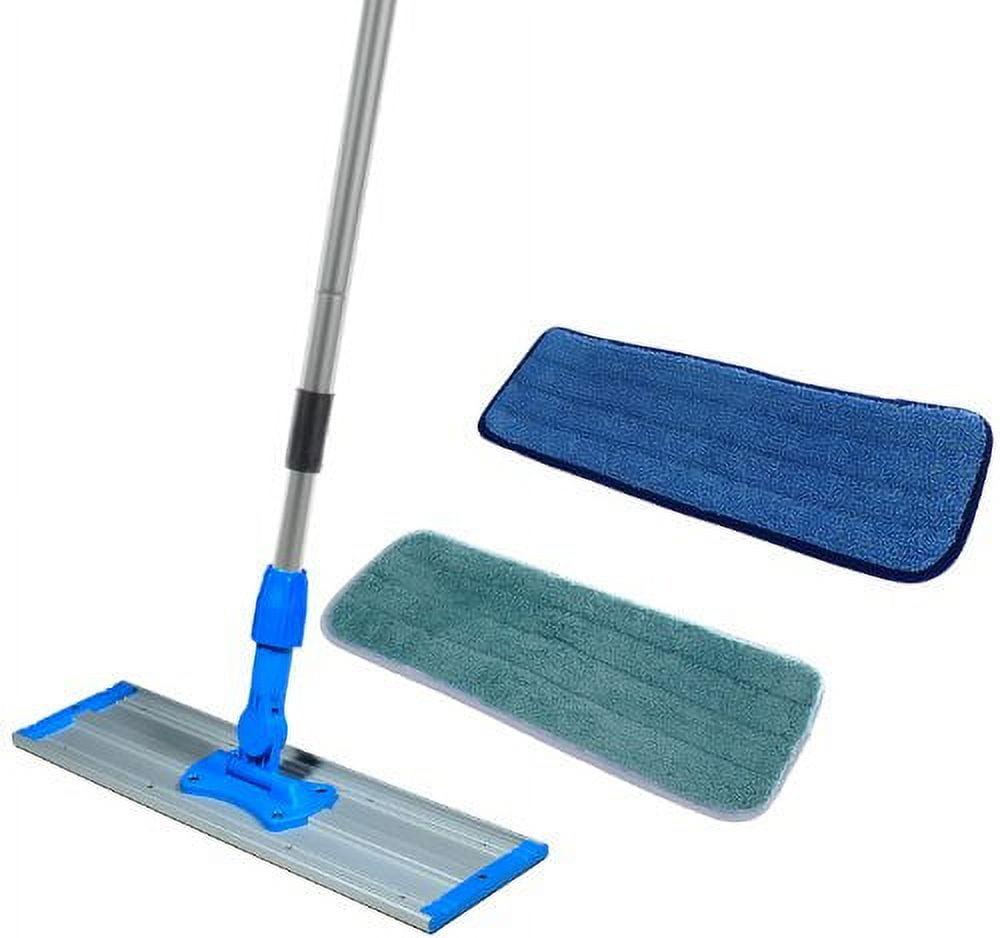 24 Inch Aluminum Microfiber Mop Kit with Telescopic Pole