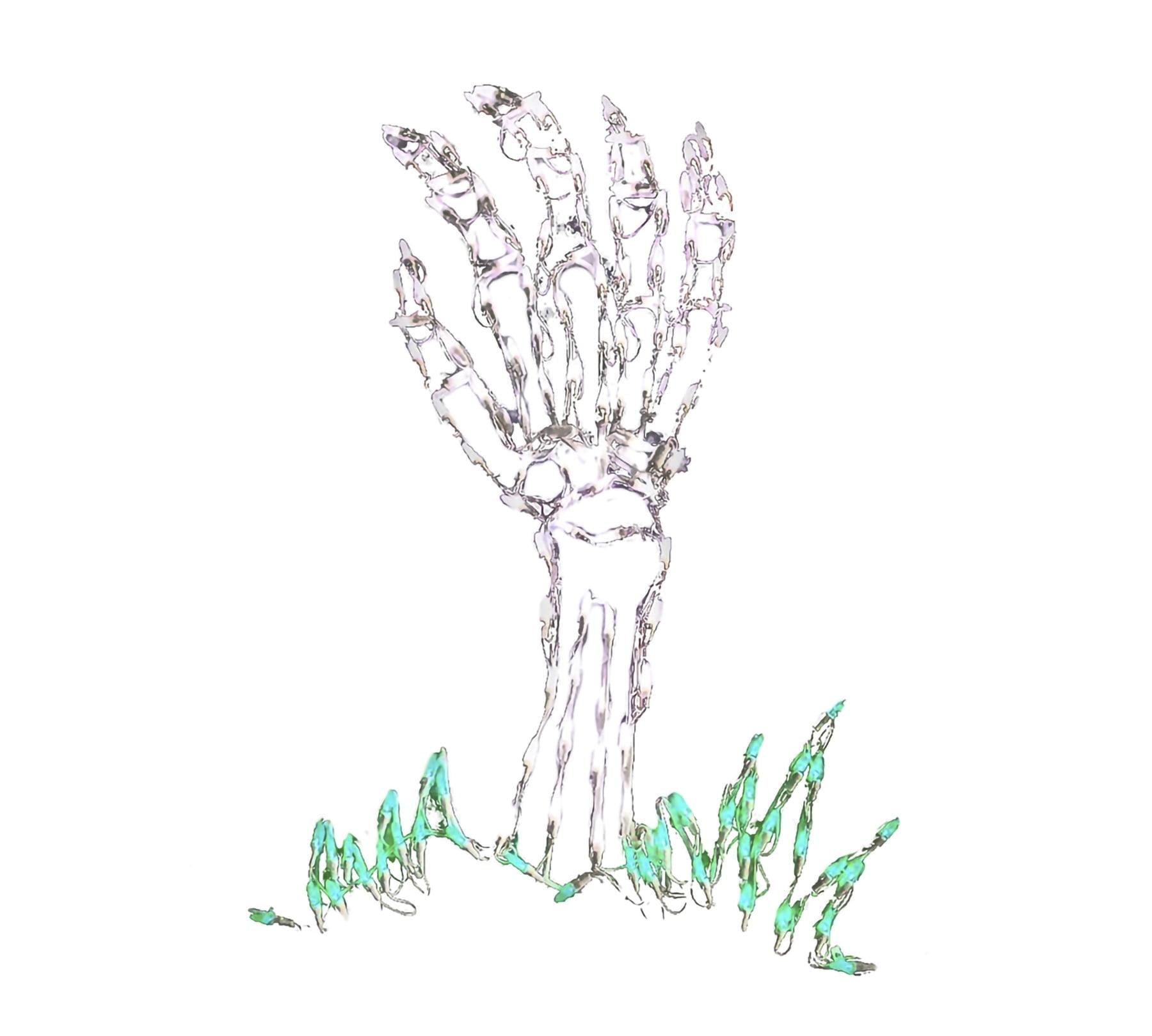 Commercial Grade Halloween LED Wire Framed Skeleton Hand Decoration