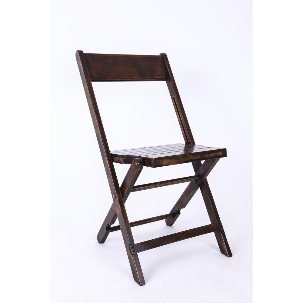 Ergonomic Walnut Beech Wood Slatted Folding Chair