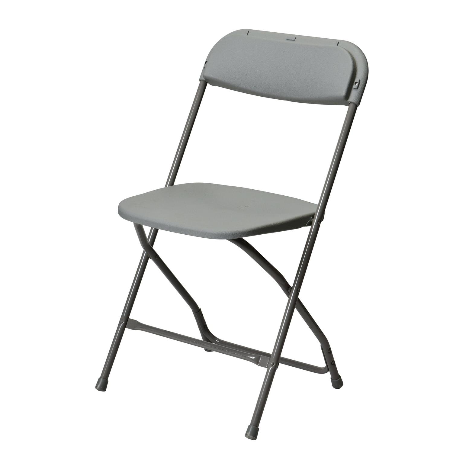 Commerical Seating Products Poly Grey Folding Chairs