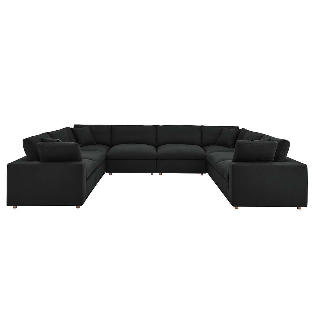 Modway Commix Down-Filled Overstuffed Upholstered Sectional Sofa Set, 8 Piece U Shape | Wayfair