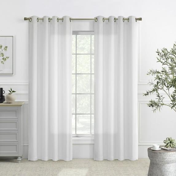 Thermalogic Galion Solid Color Semi-Sheer Thermal Grommet Single Curtain Panel