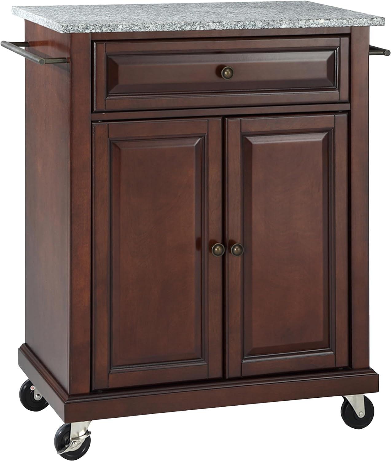 Solid Granite Top Portable Kitchen Cart/Island - Crosley