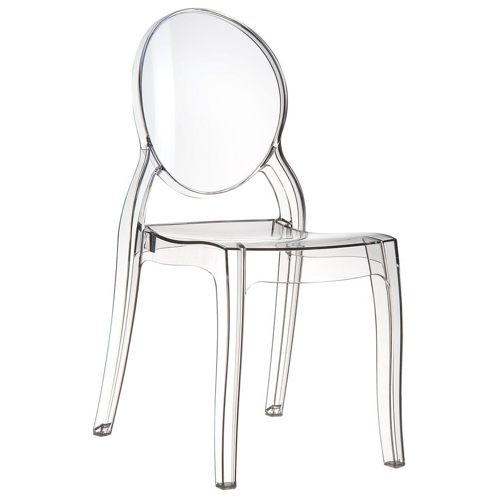 Elizabeth Polycarbonate Dining Chair Transparent Clear -  set of 2