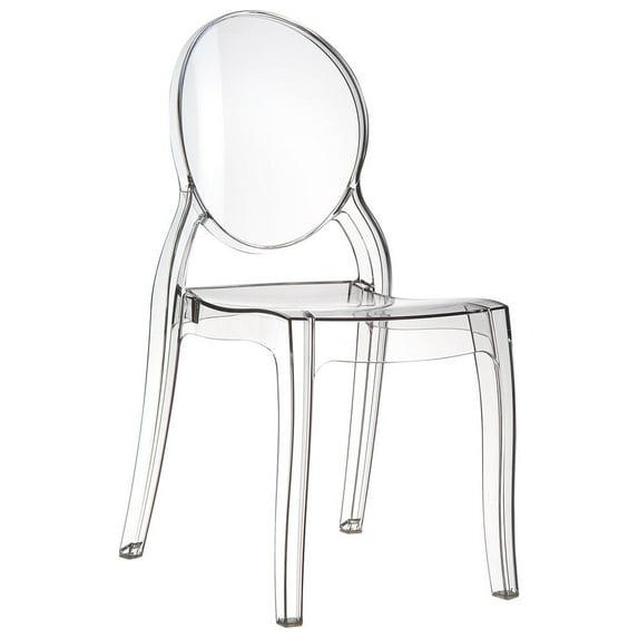 Elizabeth Polycarbonate Dining Chair Transparent Clear -  set of 2