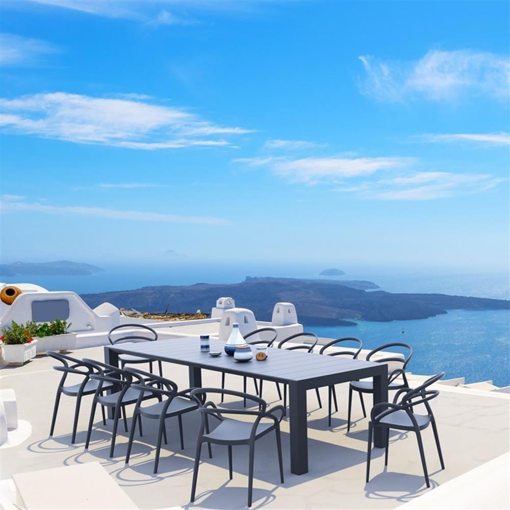 Comet 118'' Rectangular 10 - Person Outdoor Dining Set