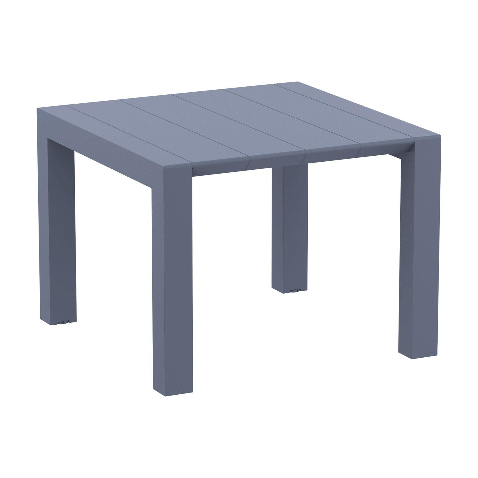 Vegas Dark Gray 55" Extendable Polypropylene Patio Dining Table