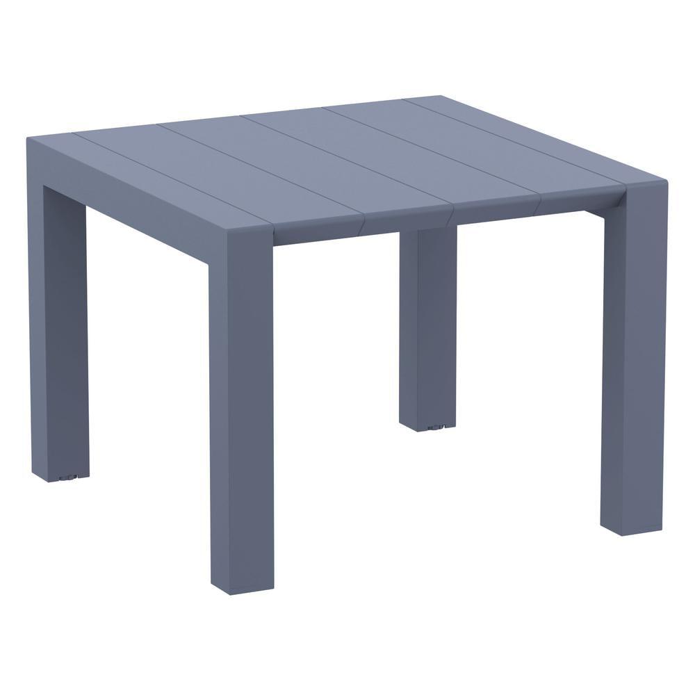 Dining Table 39 inch to 55 inch Extendable Table Dark Gray