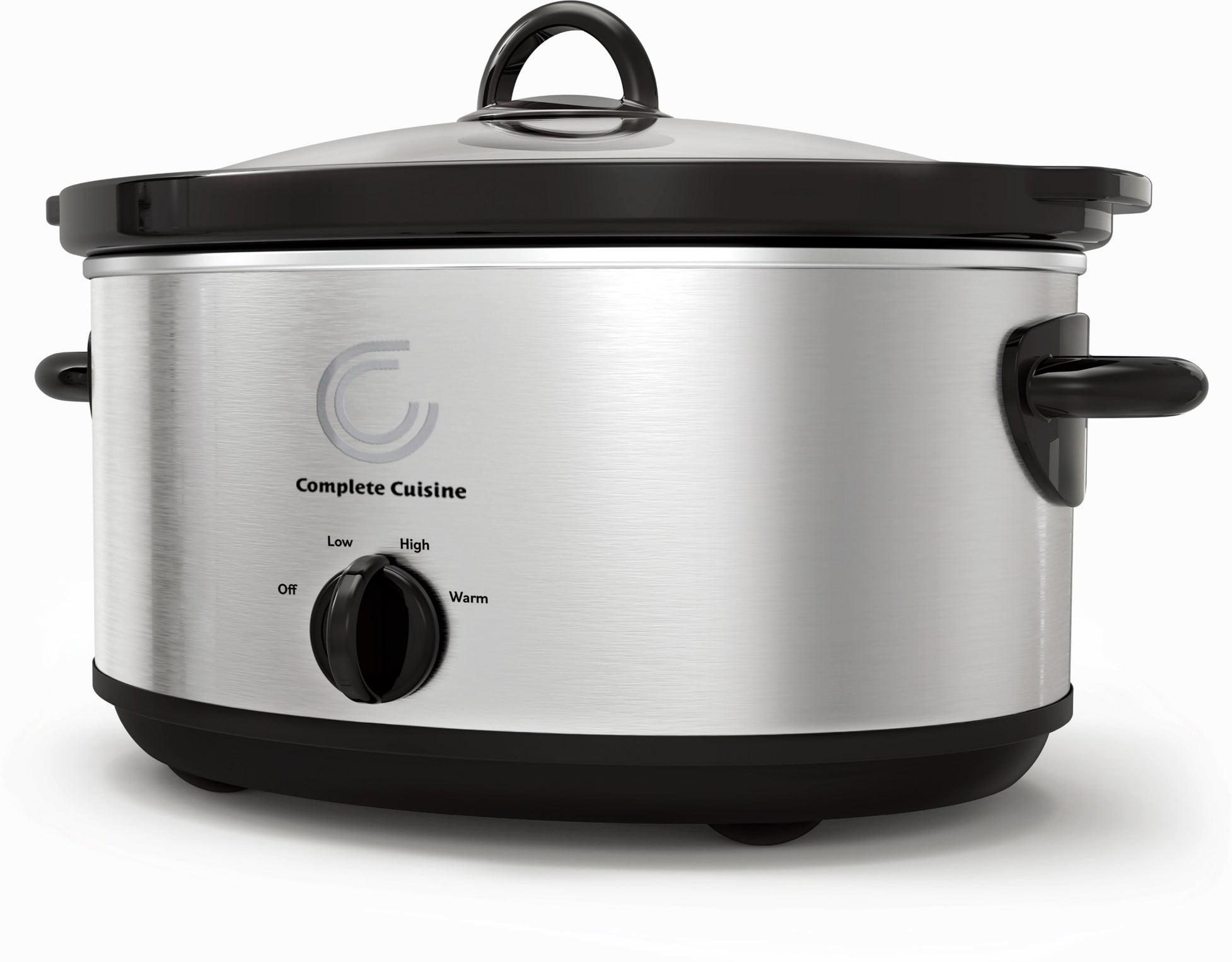 Complete Cuisine CC-SL-7000-SS 7-Quart Oval Stainless-Steel Slow Cooker