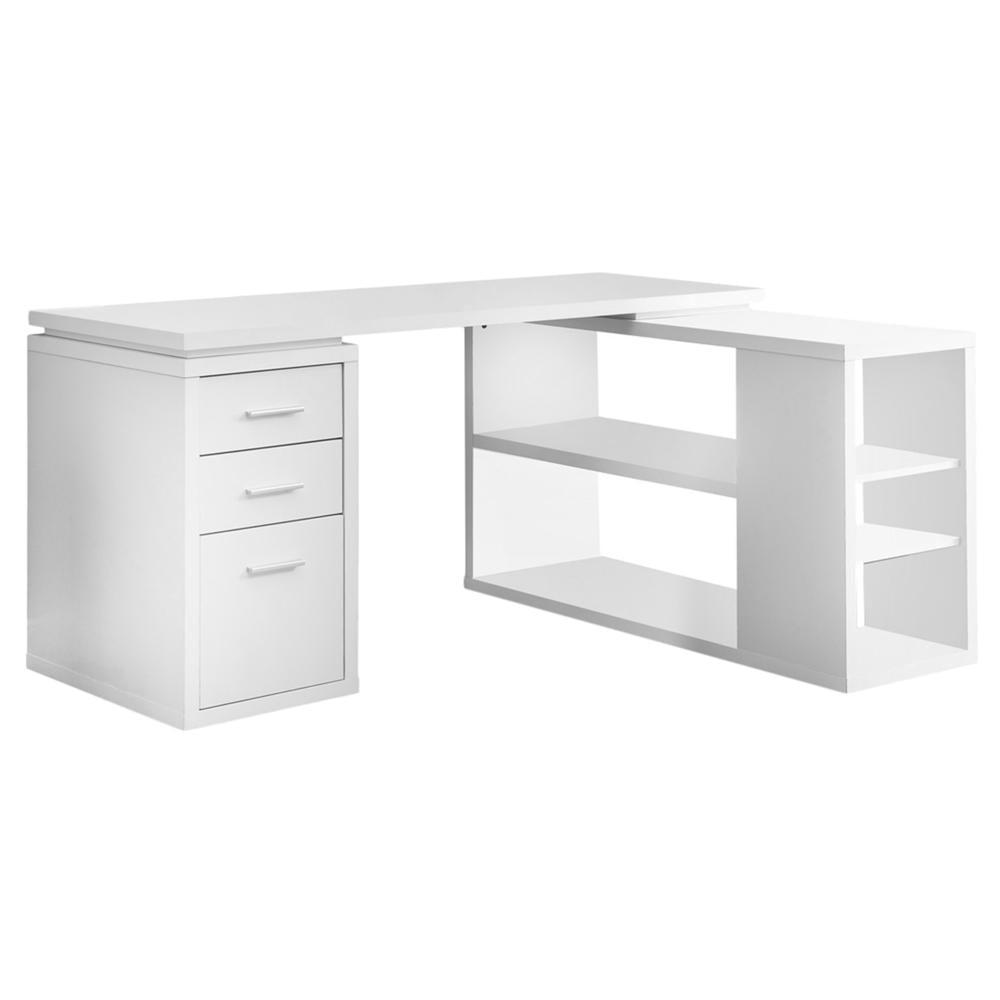 Monarch Specialties I 7023 Computer Desk, Corner, Work, Laptop, White Laminate