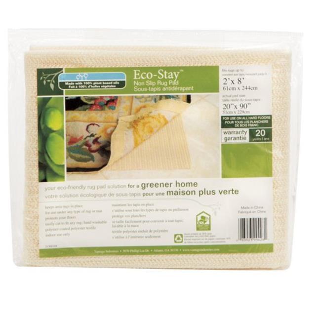 Eco Stay Cream Non-Slip Reversible Rug Pad 2' x 8'