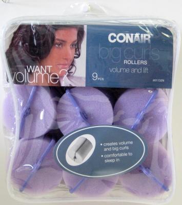 Conair Big Curl Foam Rollers, 9 Count