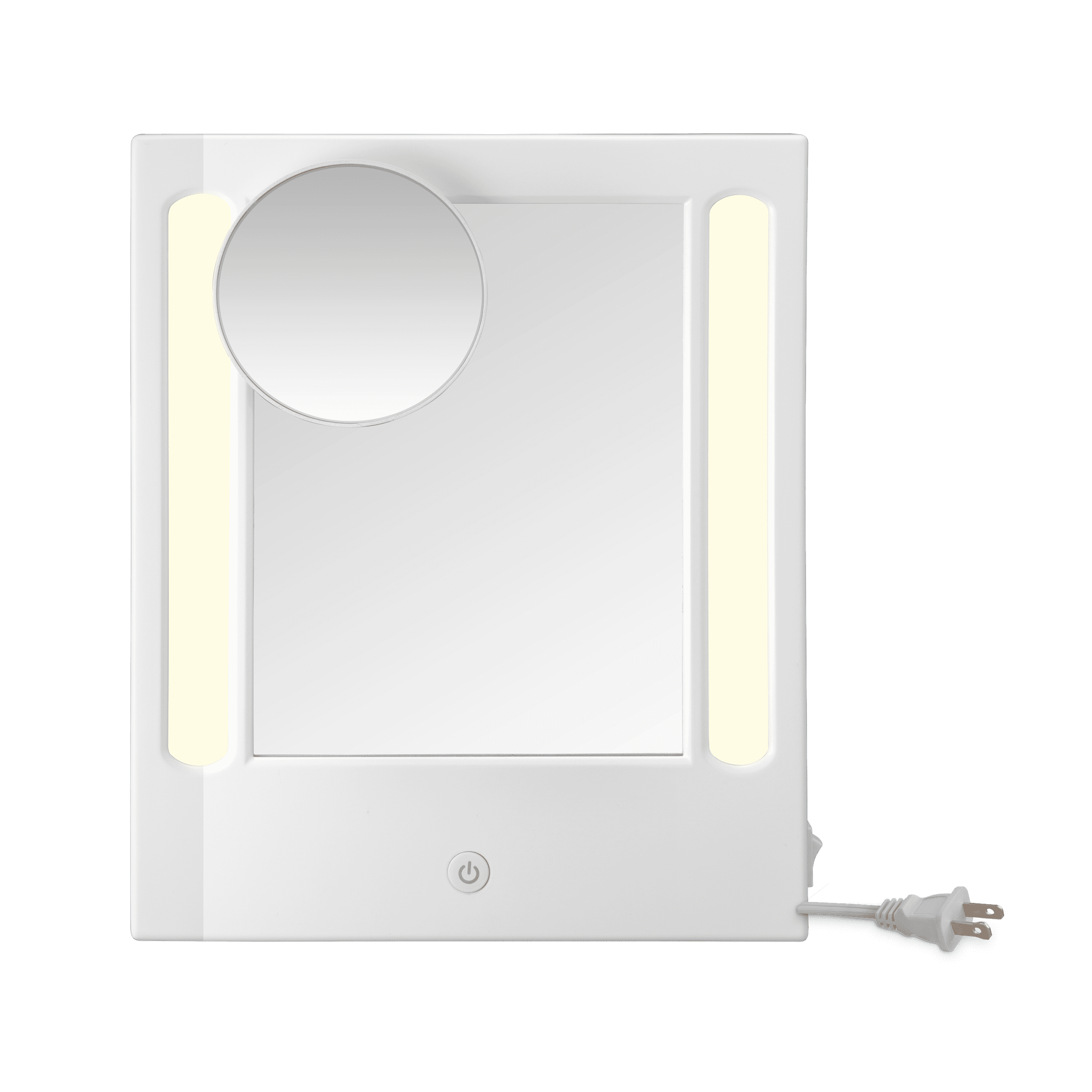 White LED Lighted Rectangular Magnifying Vanity Mirror