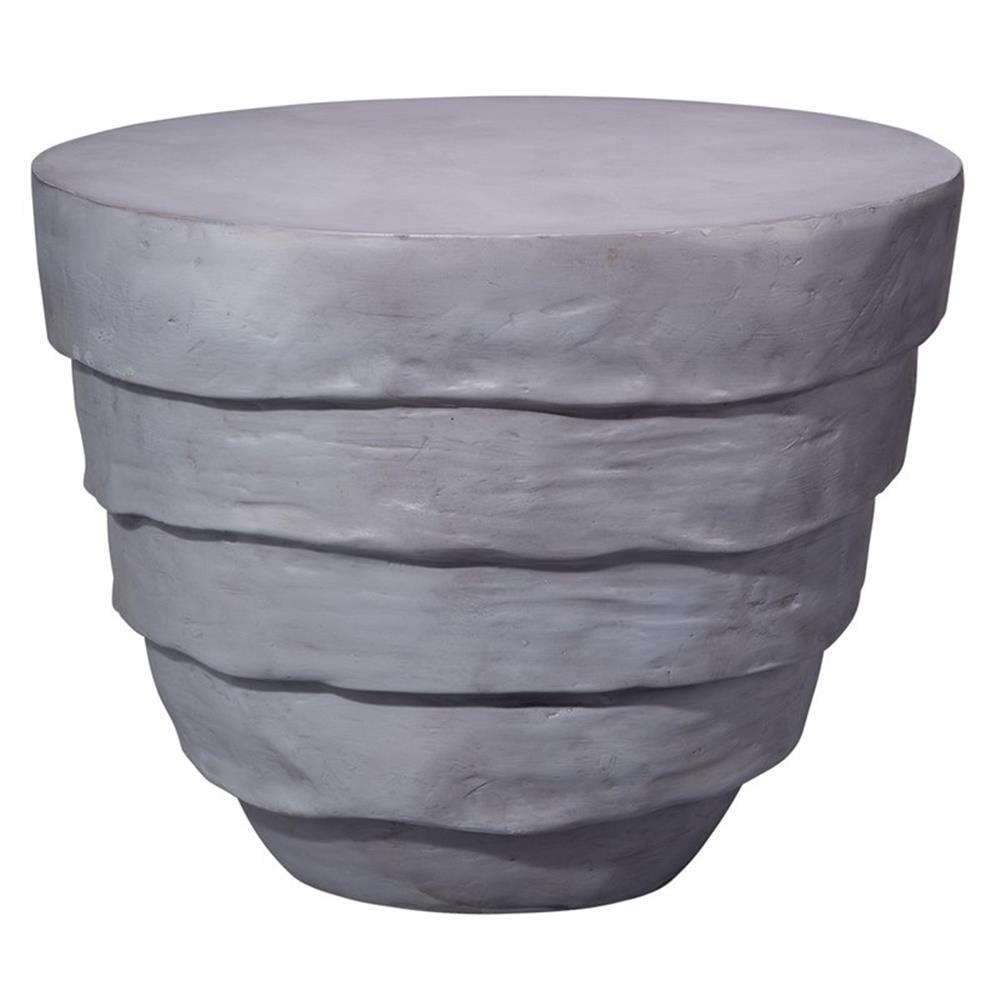 Jamie Young Co Concentric Fiberglass Side Table Gray