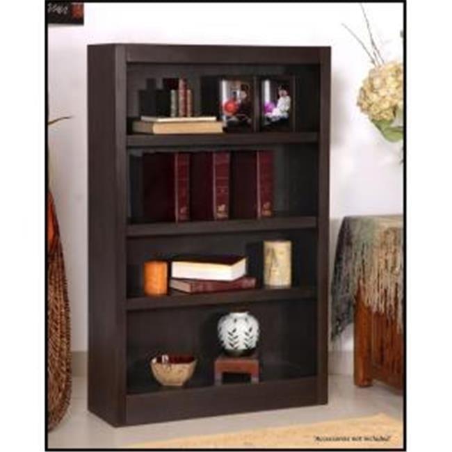 Concepts In Wood  Single Wide Bookcase- Espresso Finish 4 Shelves