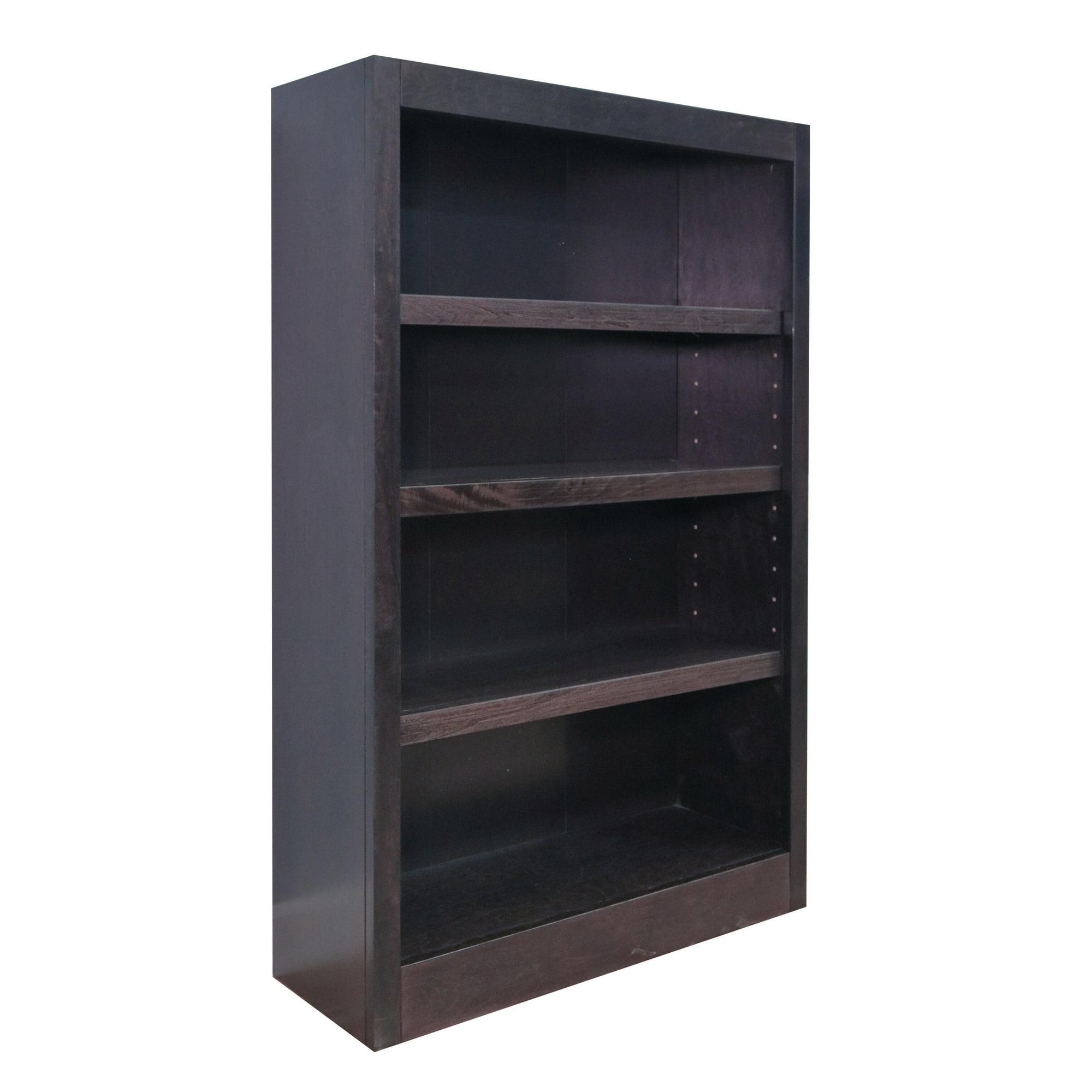 Concepts In Wood  Single Wide Bookcase- Espresso Finish 4 Shelves