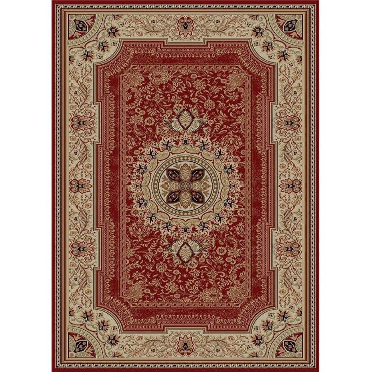 Handmade Look Red Synthetic 2'2" x 7'3" Stain-Resistant Runner Rug