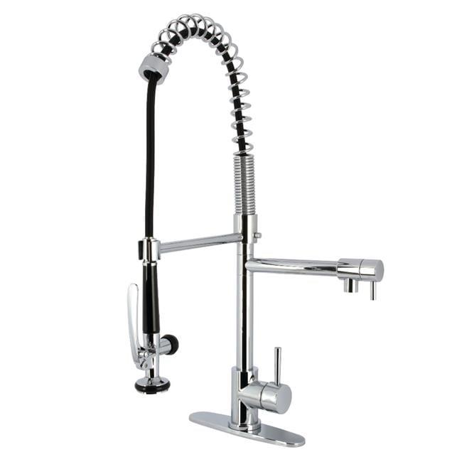 Polished Chrome Single Handle Pre-Rinse Kitchen Faucet