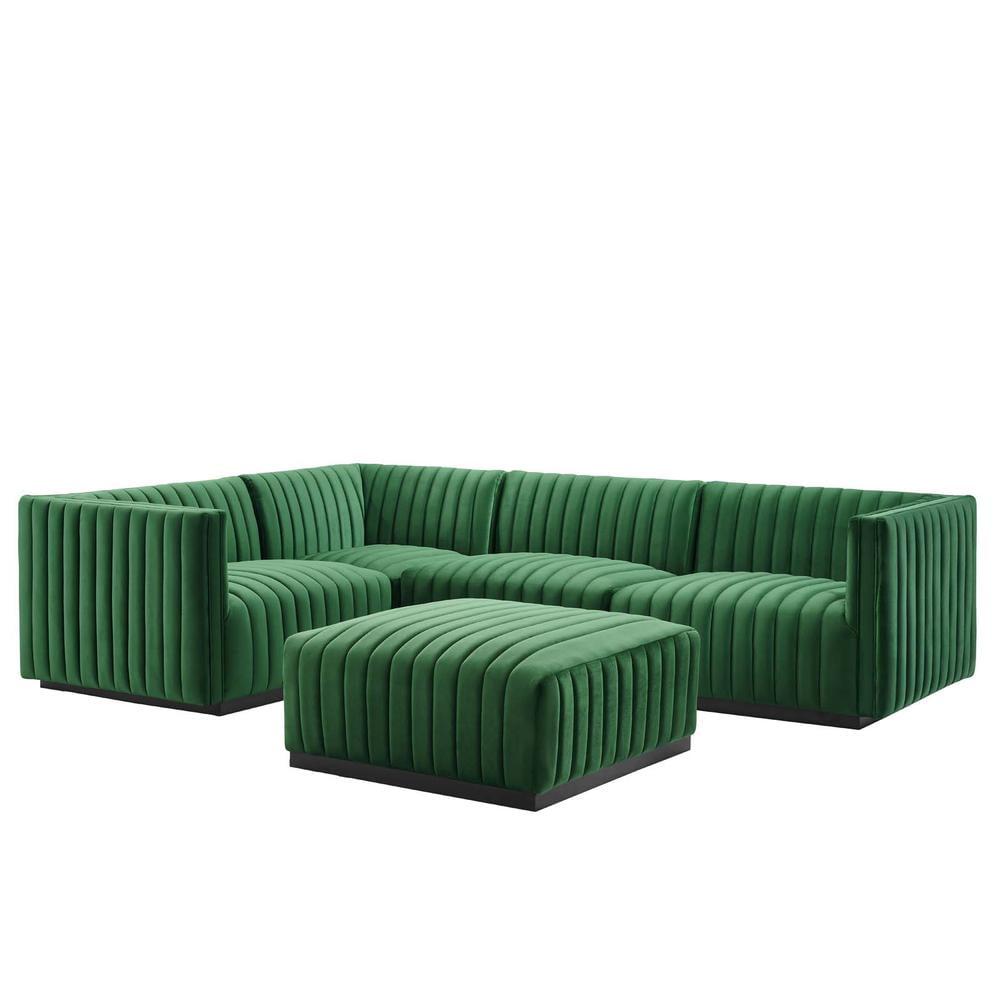 Conjure Channel Tufted Performance Velvet 5-Piece Sectional by Modway