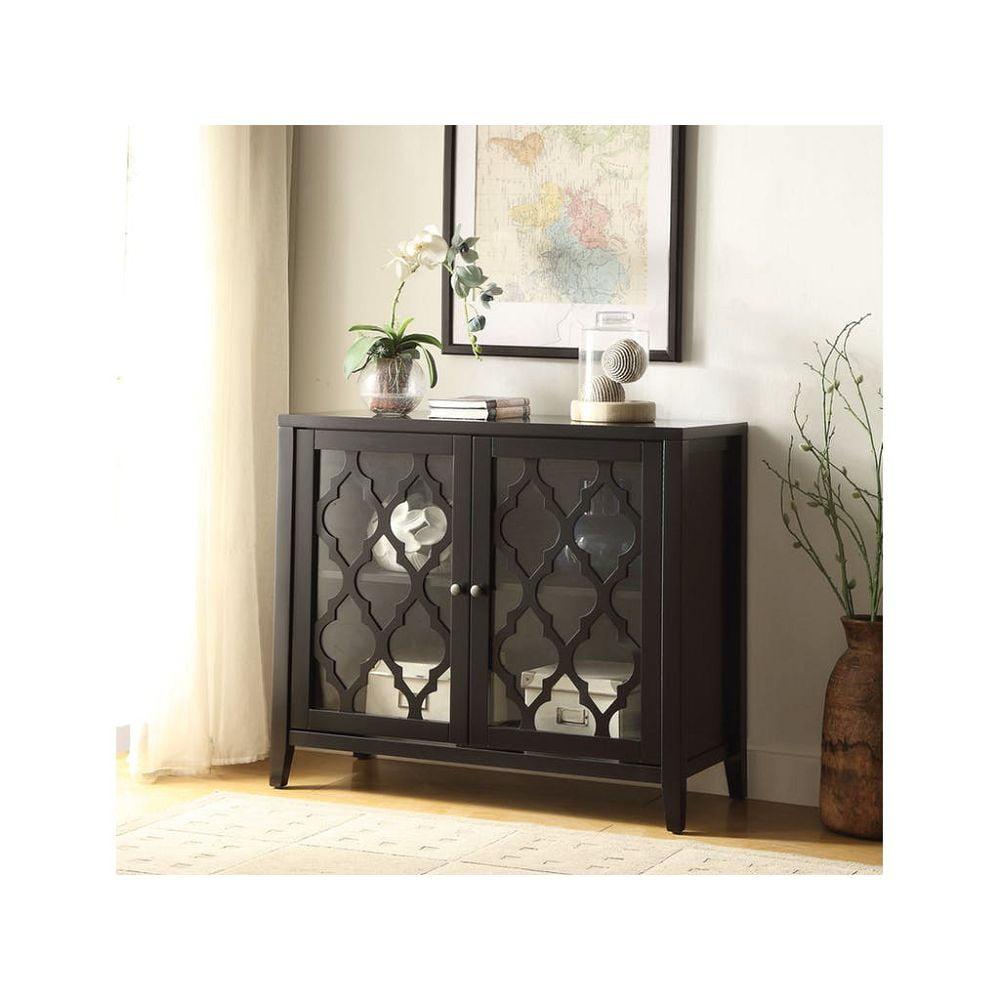 ACME Ceara Storage Console Table with Door in Black