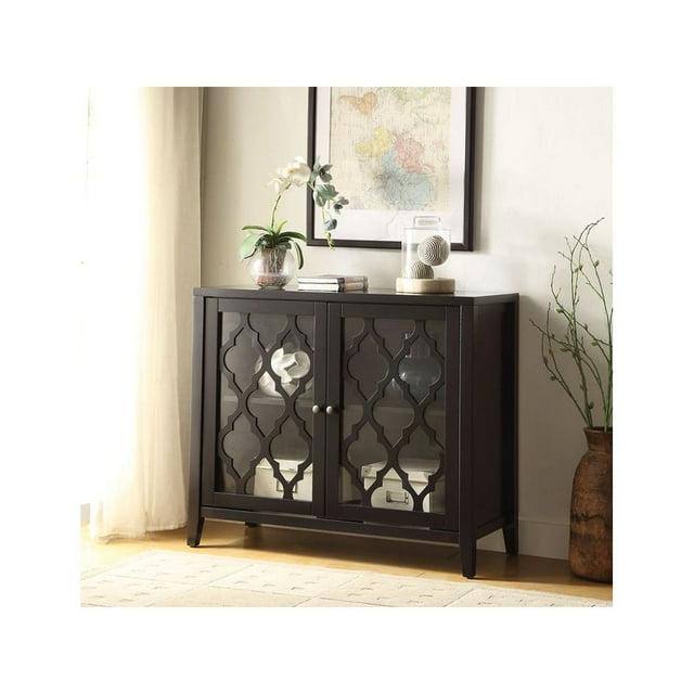 Acme Furniture Ceara Decorative Storage Cabinet Black Finish