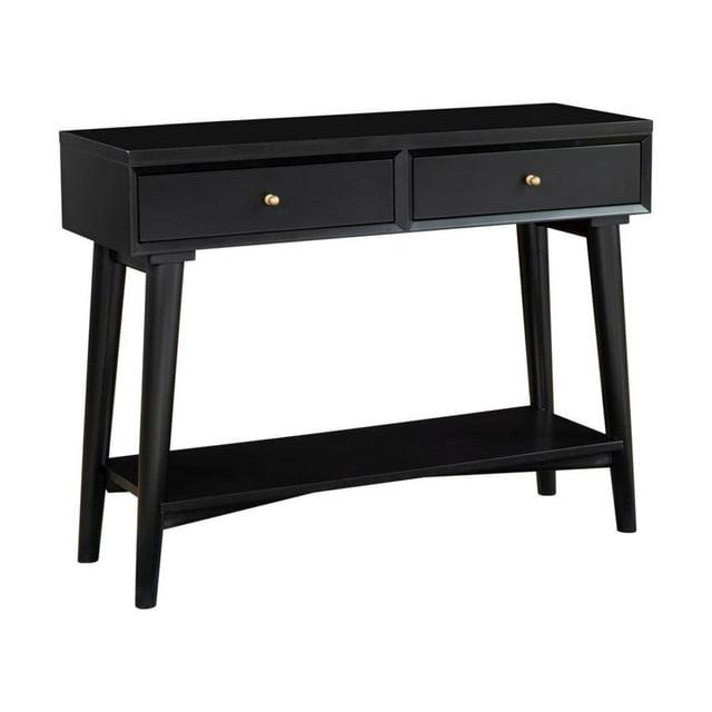 Flynn Mid Century Modern Console Table, Black