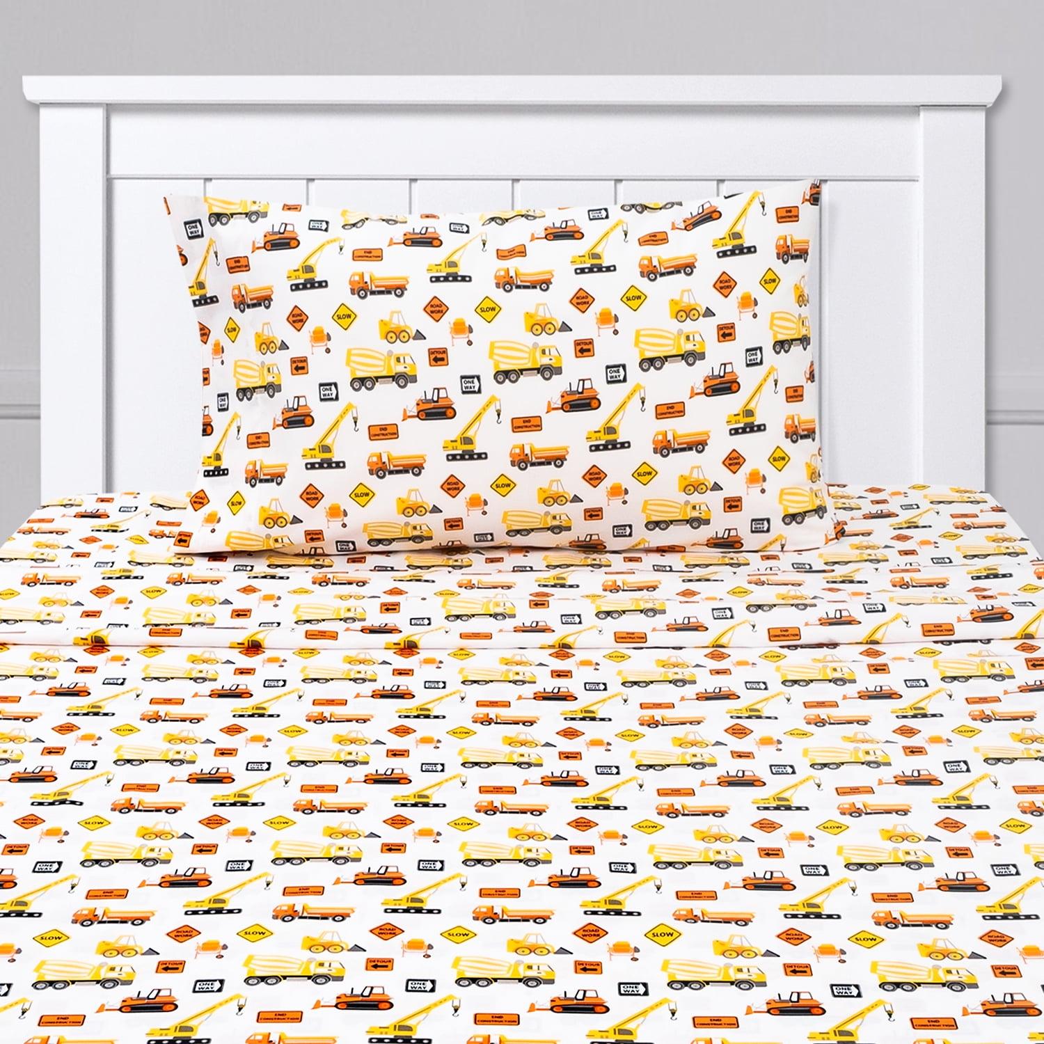 Construction Trucks Microfiber Kids' Sheet Set By Sweet Home Collection®