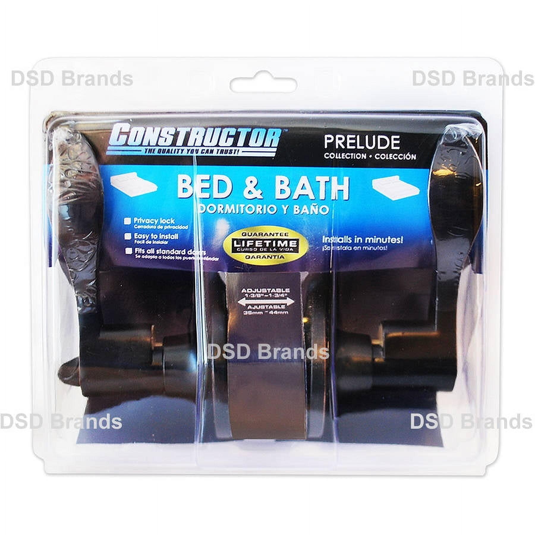 Constructor PRELUDE Privacy Lever Handle Door Lock Set for Bedroom and Bathroom Oil Rubbed Bronze Finish