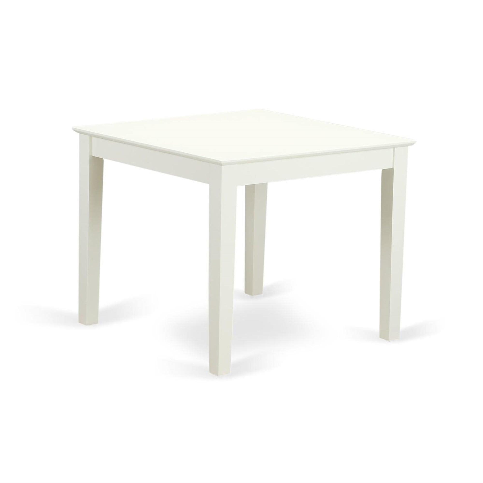 Dining Set - Oxford Kitchen Table & Four Solid Wood Chairs, Linen White - 5 Piece
