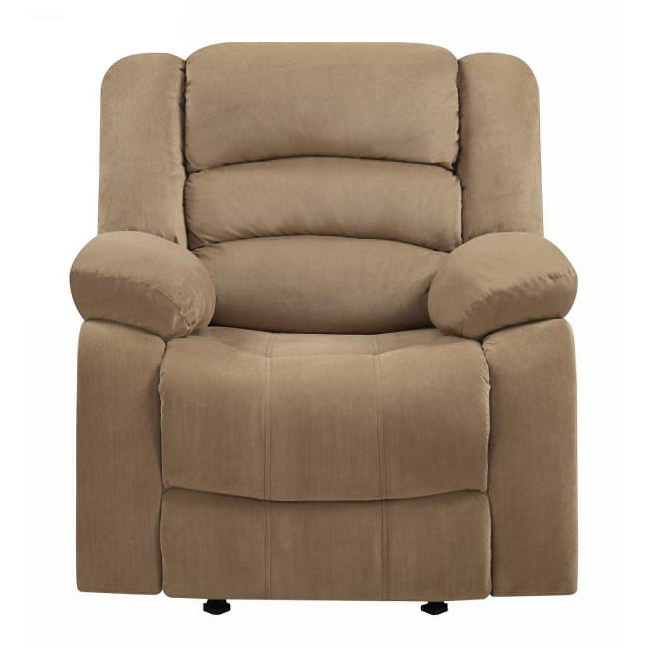 Serene Comfort 35" Beige Microfiber Recliner Chair