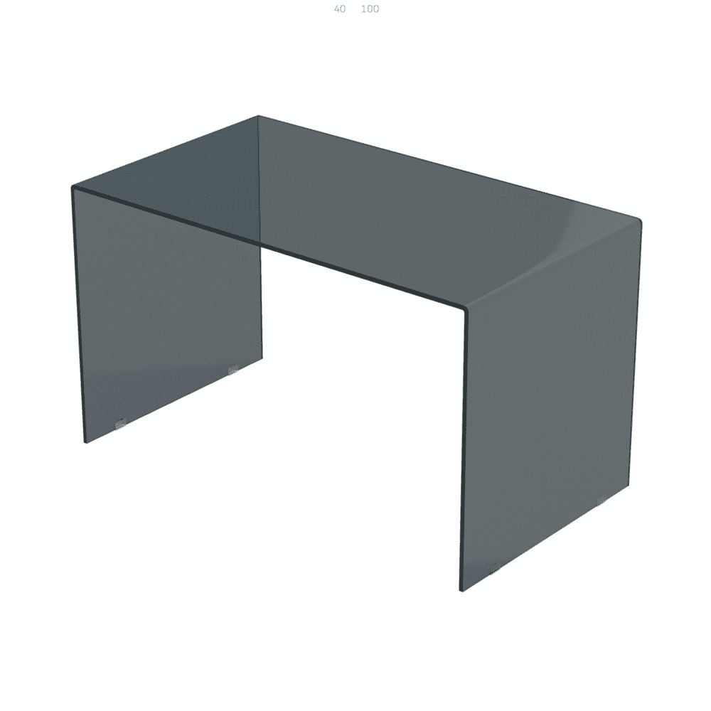 Contemporary Gray Glass desk